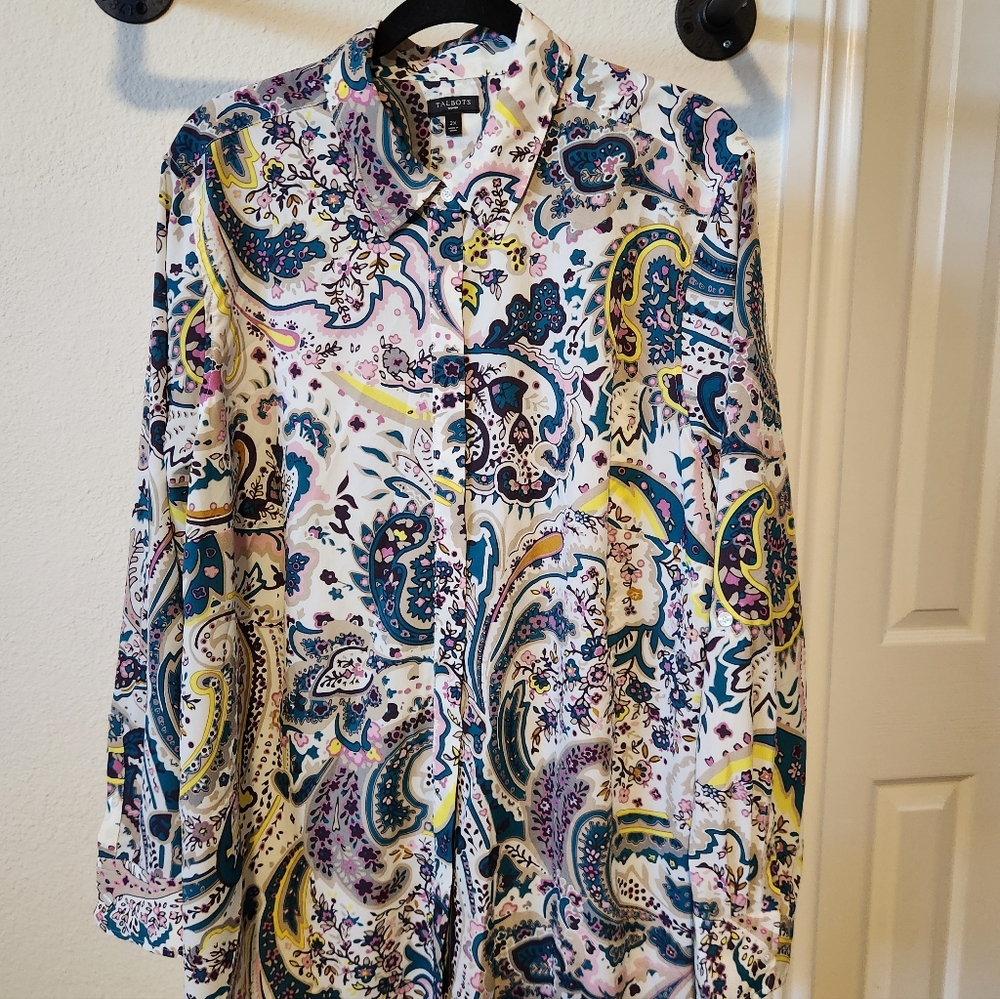 Talbots Multicolor Paisley Blouse